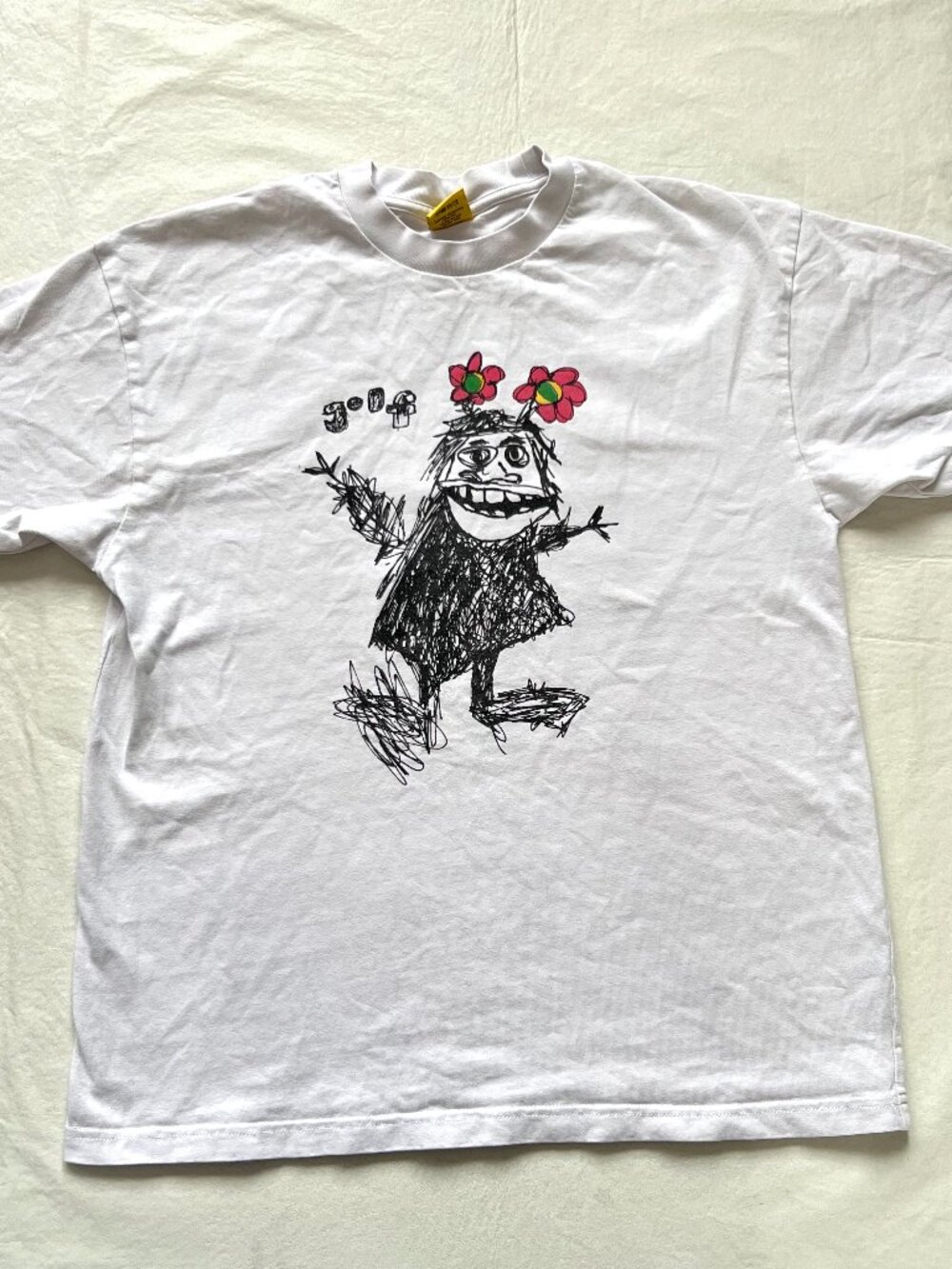 Golf Wang t shirt tee Medium white Wild Thing sketch flowers doodle drawing